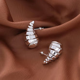 Ingemark Gold Chunky Water Drop Dome Trendy Punk Glossy Tear AccessOries Earring